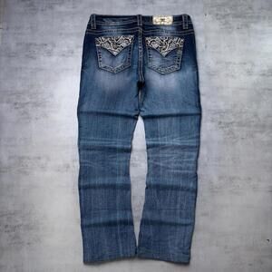 Y2K Miss Me Grunge Embellished Grunge Bootcut Denim Jeans